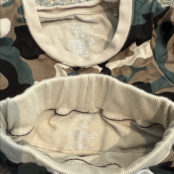 Little Bipsy Camouflage Kids Set - Black, Brown, Cream - Picture 2 of 3